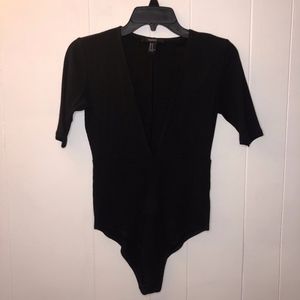Deep V bodysuit